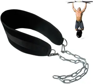 Hemeraphit Pull-Up Belt Weighted Dip Belt with Chain Double D-Ring Weightliftin HemeraPhit