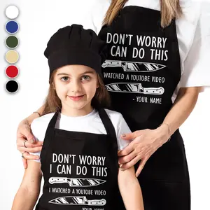 Mothers Day Apron, Apron For Family, Mom Gift, Grandma Gift, Personalize Apron, Apron with Pockets