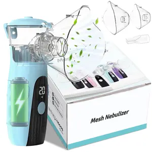 Luxury Lightweight Portable Nebulizer for Adults, USB-Powered Rechargeable Hand-Held Smart Mist Steamer, Self-Cleaning Mode, Quiet Operation, 5 Micron Ultra-Fine Mist, Gentle Daily Use for Sensitive Skin (Adults Device)