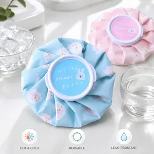 Cute Fabric Ice Bag for Hot & Cold Compress, Reusable Leak-Resistant Therapy Pack with Safety Lock, Foldable Portable Cooling & Warm Pack