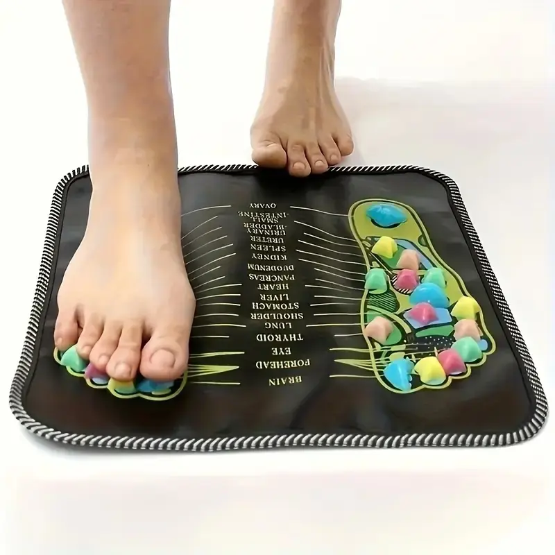 Colorful Stone Foot Massage Pad, Relaxing Acupressure Mat, No Power Needed, Foot Therapy Relief, Stress Reduction, Home Use, Relaxation Aid, Home Spa Equipment, Body Care Tool