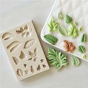 1pc maple leaf handmade silicone mold - 3D forest theme mold, a variety of shapes, high and low temperature resistance, easy to release mold, suitable for Valentine's Day DIY decoration and crafts