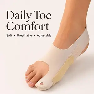 Tech Love Bunion Toe Sleeves, 2PCS Adjustable Toe Separator Support for Comfortable Day & Night Alignment, Stretching & Relaxing