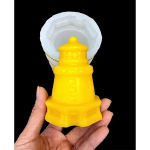 3D Silicone lighthouse Mold - candle soap resin chocolate mold - food grade - 3 1/4”