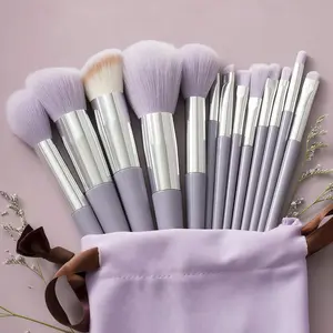 13pcs Makeup Brush Set, Soft Fluffy Professional Cosmetics, Foundation Powder Eyeshadow Blending Brushes, Beauty Tool with Bag, Random Color, Beauty Travel Brush