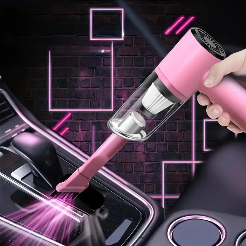 USB Rechargeable Vacuum Cleaner, 2-in-1 Vacuum Cleaner for Car and Bedroom, Lightweight Strong Suction Vacuum Cleaner for Dust