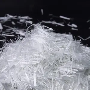 Fiberglass for Concrete, Concrete Fiber 3/4" Length,AR-Glass Chopped Strand Fiberglass for Cement Mortar Reinforcement (White, 4.5LB)