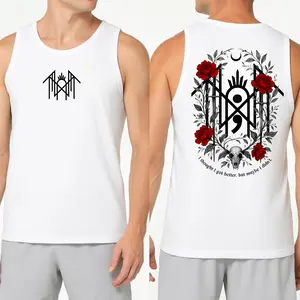Sleep Token Flowers Red Graphic Tank Top, Gothic Red Flower Streetwear Shirt, Sleep Token Tour 2026- Music Fan Tour Style Outfit, Soft Breathable Casual Unisex Wear