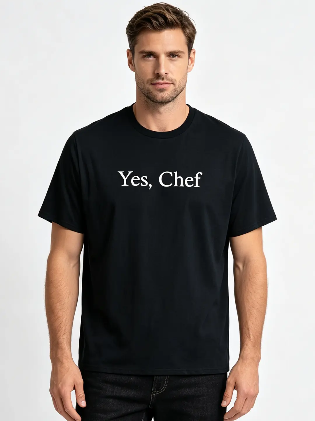 "Yes, Chef" Funny Kitchen Humor T-Shirt - Restaurant Cook & Chef Life Unisex Crewneck Tee