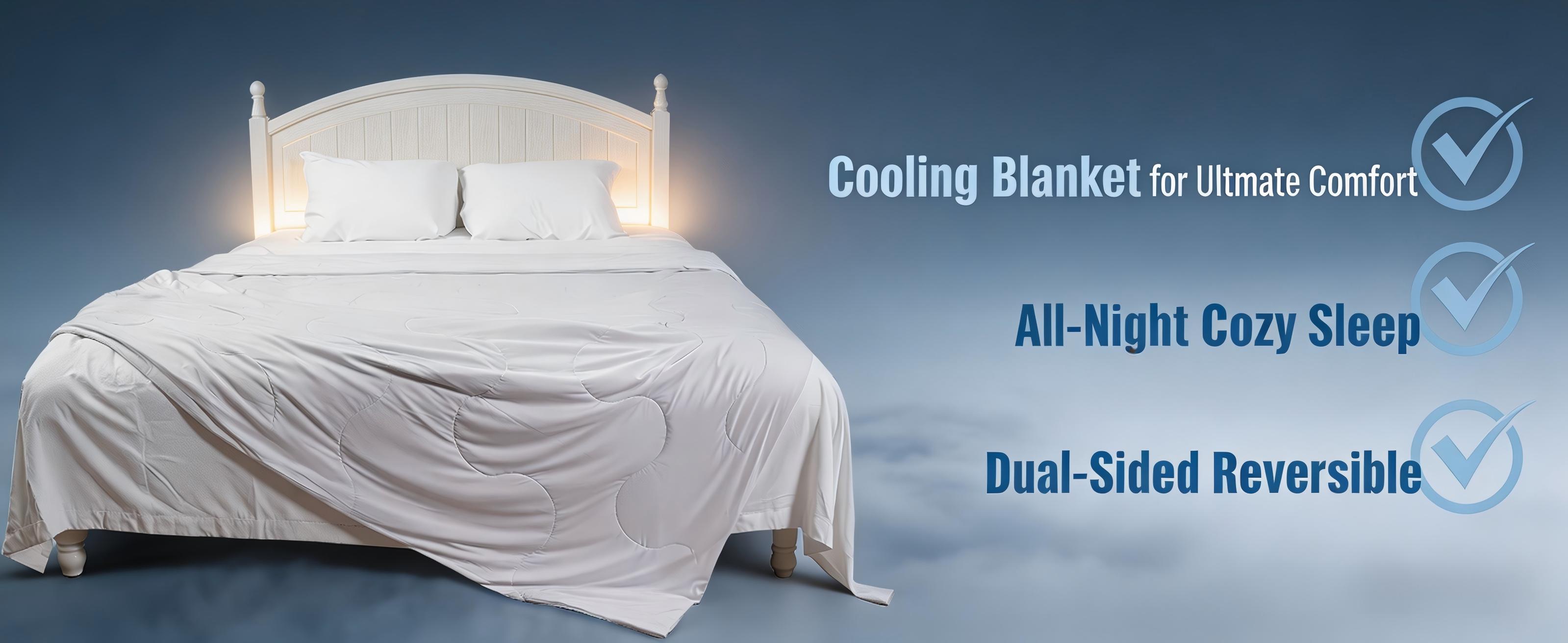 MACINSO King Size Cooling Comforter - Arc-Chill Q-Max >0.5 Breathable Ice Blanket for Hot Sleepers, Soft Lightweight Bedding for Night Sweats Relief