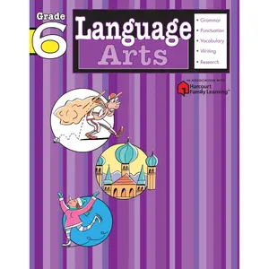 Language Arts: Grade 6 (Flash Kids Harcourt Family Learning) by Flash Kids Editors [Paperback Book]