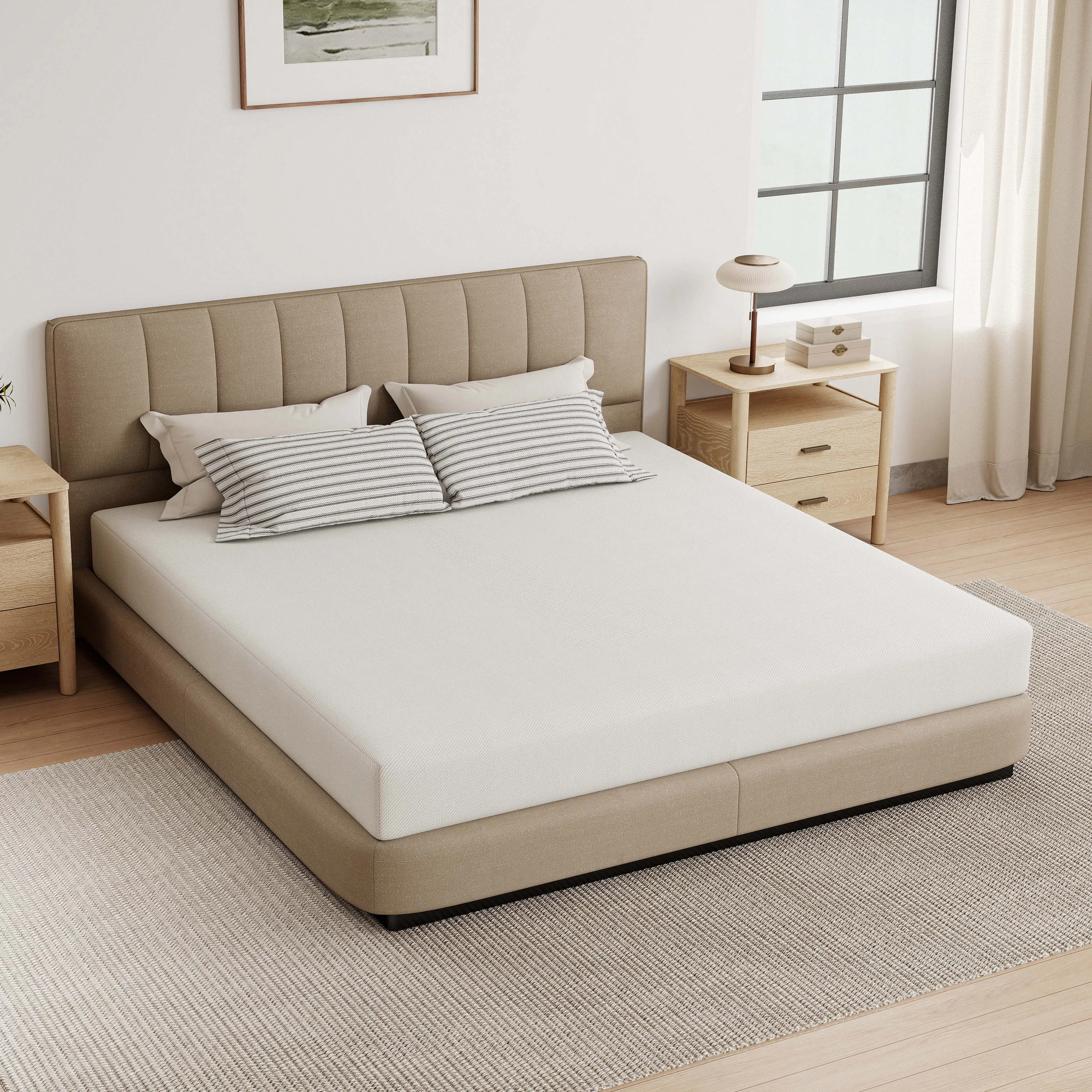 Ultra Soft Support 6 Inch Thick Sponge Mattress Breathable Skin Friendly Sleep Mattress Compressed Easy Carry Mattress Single Full Queen King Size Household Sleeping Pad Durable Memory Foam