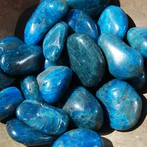Natural Blue Apatite Crystal Tumbled Stones