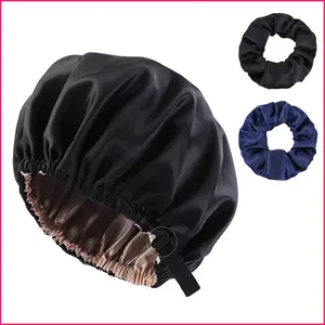 Silk Bonnet for Sleeping Double Layer Satin Bonnet, Adjustable Bonnets for Sleeping,sleeping Cap for Men and woman, reversible hair sleeping bonnet for curly Hair Cotton Summer Winter Baseball Cap Plain Silk Beret Polka Dot Striped Hats Floral