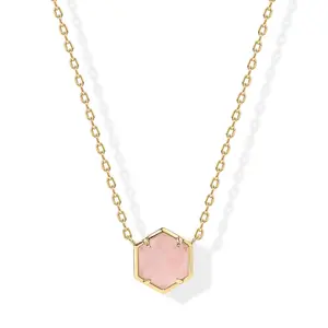 PAVOI 14K Gold Plated Women's Gemstone Pendant Necklace with Dainty Chain
