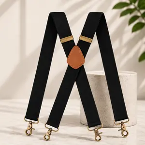 Adjustable Heavy Duty Suspenders for Men and Women 1.4 Inch Elastic X Back Suspenders for Pants Jeans and Workwear