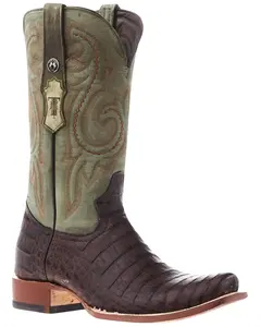 Tanner Mark Men's Caiman Belly Print Western Boot Square Toe - Tm201786