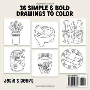 Mexican Treats Coloring Book Bold and Easy Relaxation Creativity Culture Candy