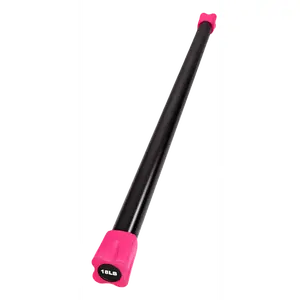 French Fitness Weighted Body Fitness Bar 18 lbs - Pink (New)