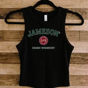 Jameson Irish Whiskey Top, Micro Rib Tank Baby Tee, whisky Jameson Shirt