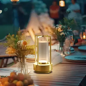 Cordless Portable Table Lamp-Rechargeable LED Lighting. Featuring 3 Adjustable Color Temperatures & Stepless Dimming Function, Battery-Operated Desk Lamp Adapts to Indoor/Outdoor Settings