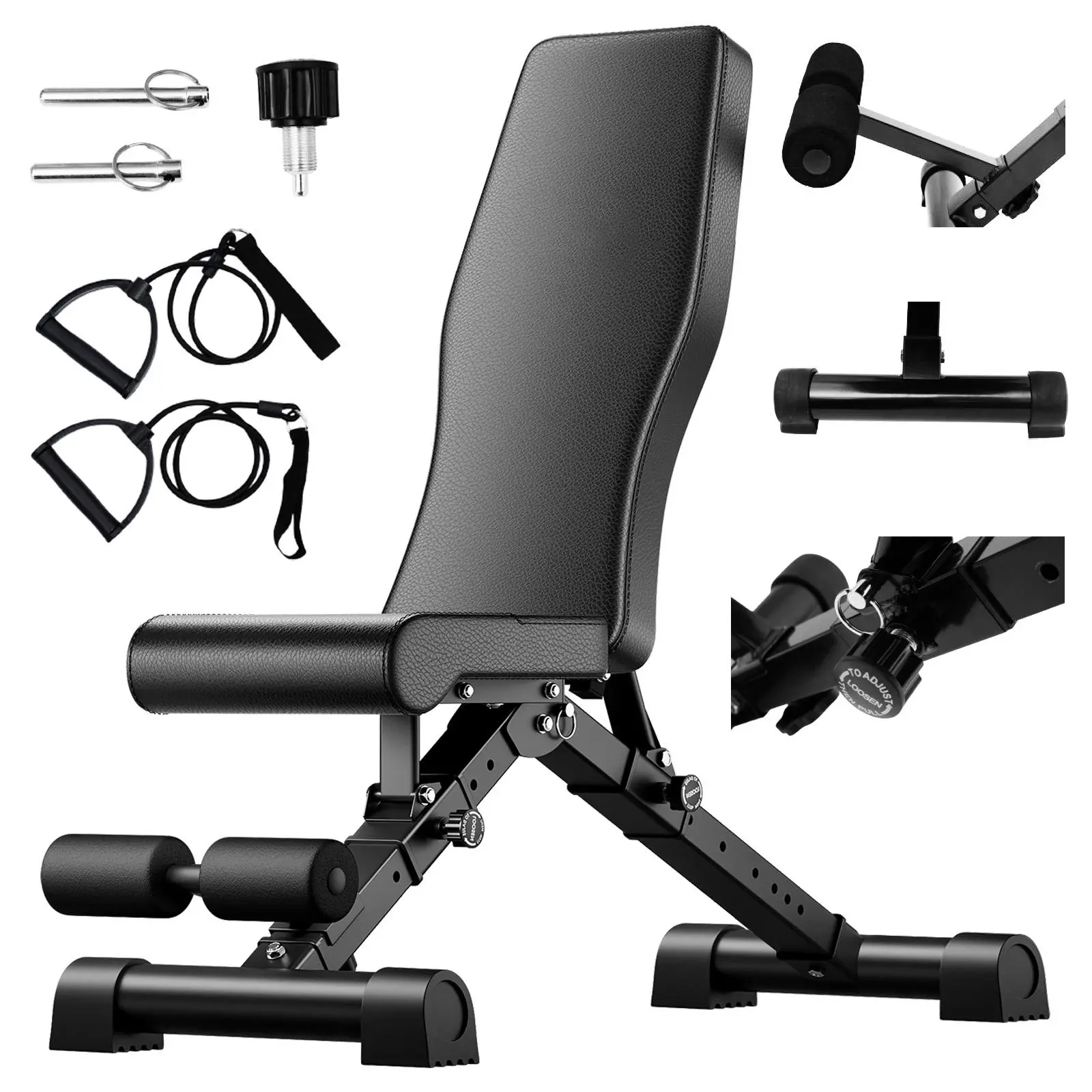 Adjustable Weight Bench for Full Body Workout Multifunctional Strength Training Dumbbell Bench Press Foldable 1000 lbs Capacity