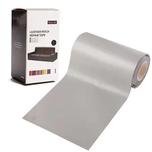 Leather Repair Patch Kit Light Gray 4 x 60 inch Leather Repair Tape Self Adhesive Patch for Furniture, Couch, Sofa, Car Seats Computer Chair First Aid Vinyl Repair Kit