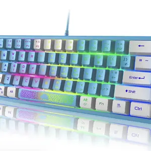 ZIYOU LANG K61 60% RGB Gaming Keyboard, 62-Key Compact Layout with