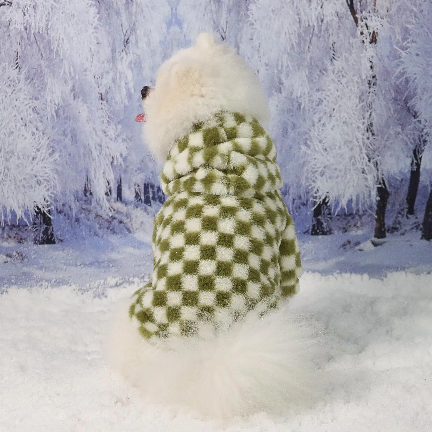 Plaid Pattern Pet Sweatshirt, Cute Pet Hoodies Coat for Small Medium Dogs & Cats, Warm Pet Coat for Autumn & Winter, Husky Clothes, Kitten Clothes