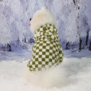 Plaid Pattern Pet Sweatshirt, Cute Pet Hoodies Coat for Small Medium Dogs & Cats, Warm Pet Coat for Autumn & Winter, Husky Clothes