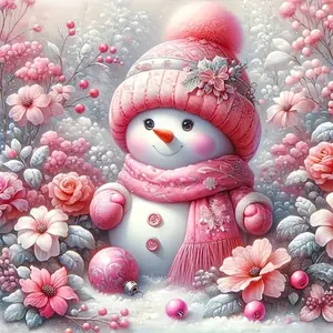 Cartoon Snowman Pattern DIY Diamond Arts Colorful Painting Kit without Frame, DIY 5D Diamond Arts Colorful Painting Kit, Wall Art Decor for Home, DIY Kits