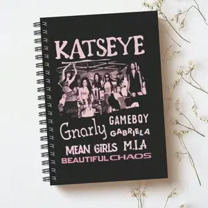 Katseye Fan Coil Notebook, Y2K Millennial Style, American Retro Elements, Fan Merchandise Stationery, International Girl Group Theme