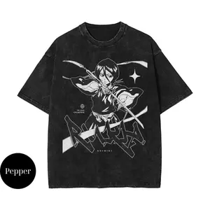 Rukia Vintage T-shirt Bleach, Anime Shirt, Anime Merch, Vintage T-Shirt, Unisex Cotton Crewneck T-Shirt Menswear Womenswear Underwear Streetwear Top
