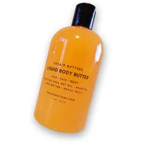 Liquid Body Butter with Shea Nut Oil for Soft Smooth Skin - Luxurious Moisturizing Formula for Hair Face & Body