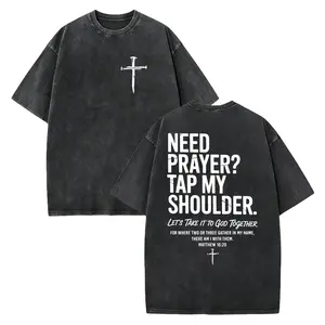 Need Prayer Tap My Shoulder Shirt, Bible Verse Tee, Church T-shirts, Trendy Christian Gift