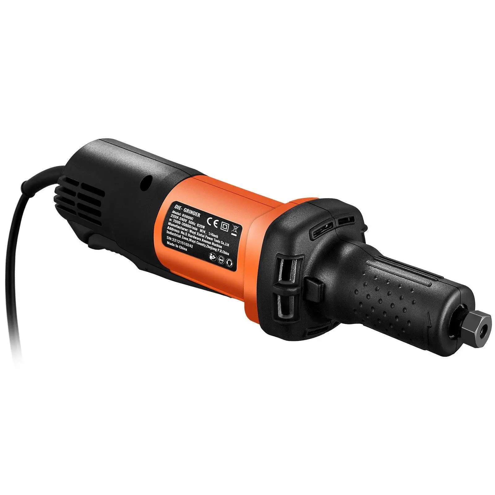 Heavy Duty Electric Die Grinder with 1/4"-1/8" Collets Set, 10000-28000RPM Variable Speed, Ergonomic Grip for Rust Removal, Grinding, Cutting, Deburring, Polishing, Welding Repair