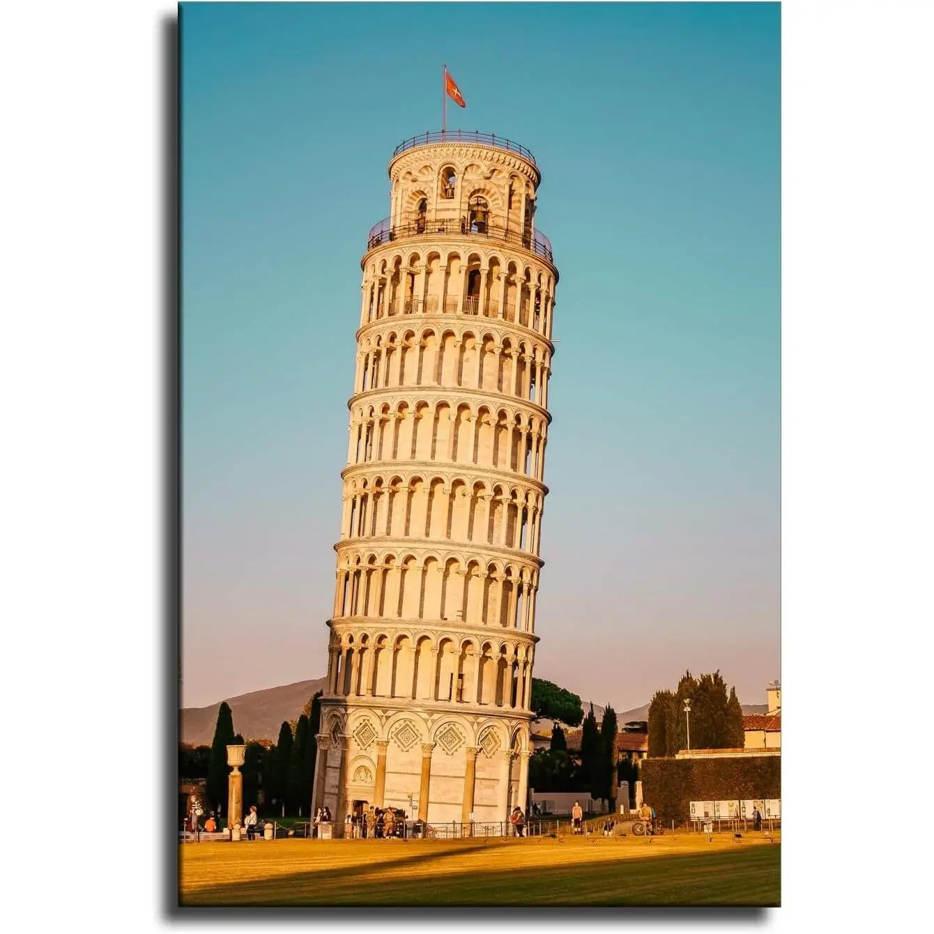Leaning Tower of Pisa, The World's Most Famous Qita Poster Wall Art Decorative Painting Room Ornaments Decoration Wall Artistic Print Photo
