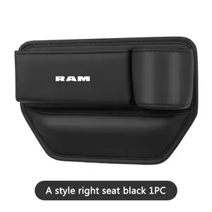 Leather Car Seat Gap Organizer, Multifunction Console Crevice Filler, Side Storage Box with Cup Holder, for Dodge Durango RAM 1500 Charger