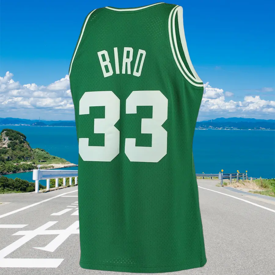 Larry Bird Men's Classic-Design Sleeveless stitched Retro Basketball Jerseys Kelly Green shirt