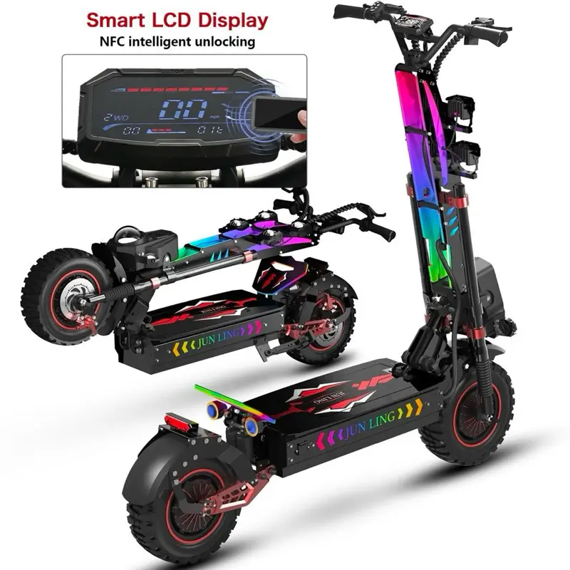 10000W Electric Scooter Adult NFC start Offroad E-Scooter Foldable 60V40AH 55MPH