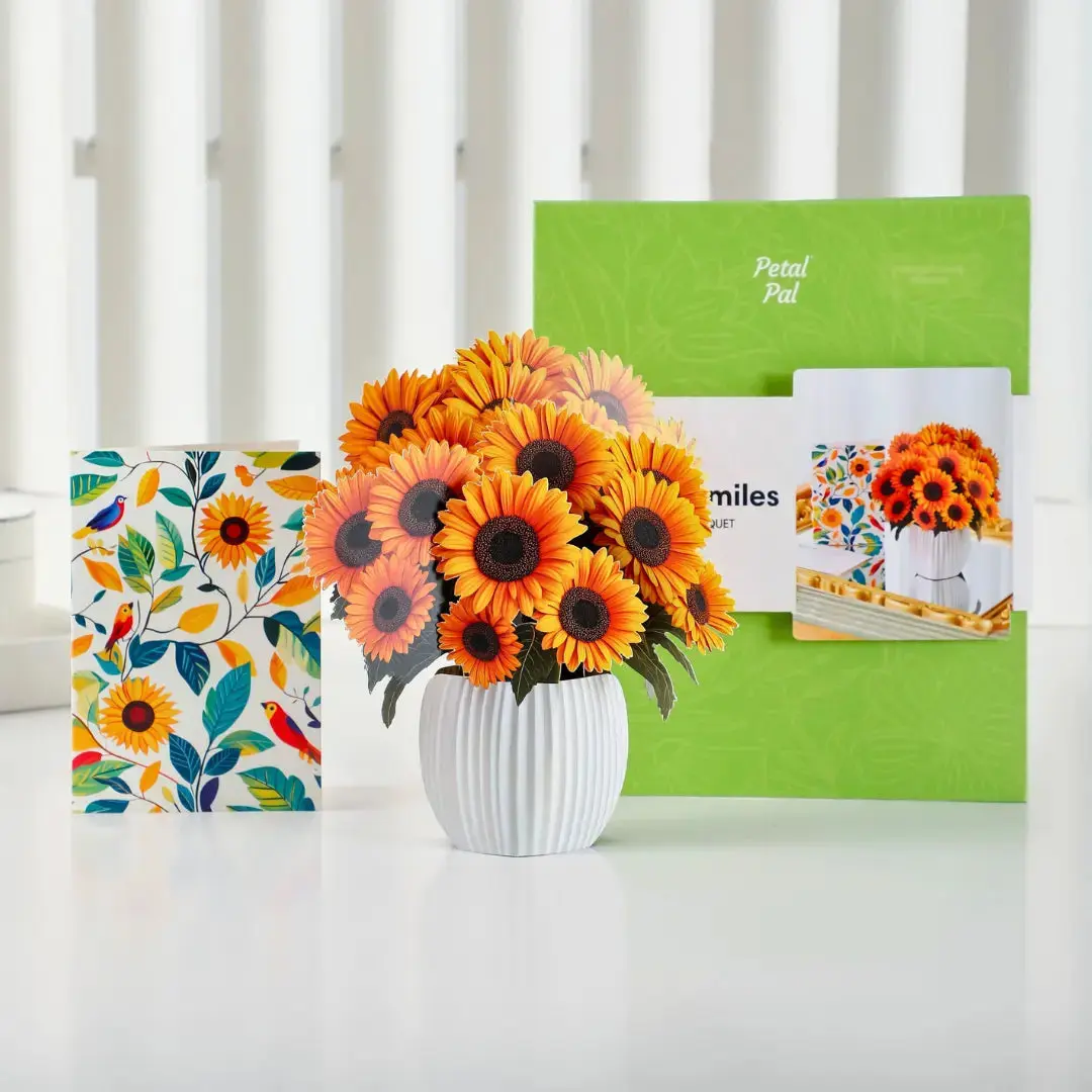 Mini Sunflower Smiles Pop-Up Bouquet