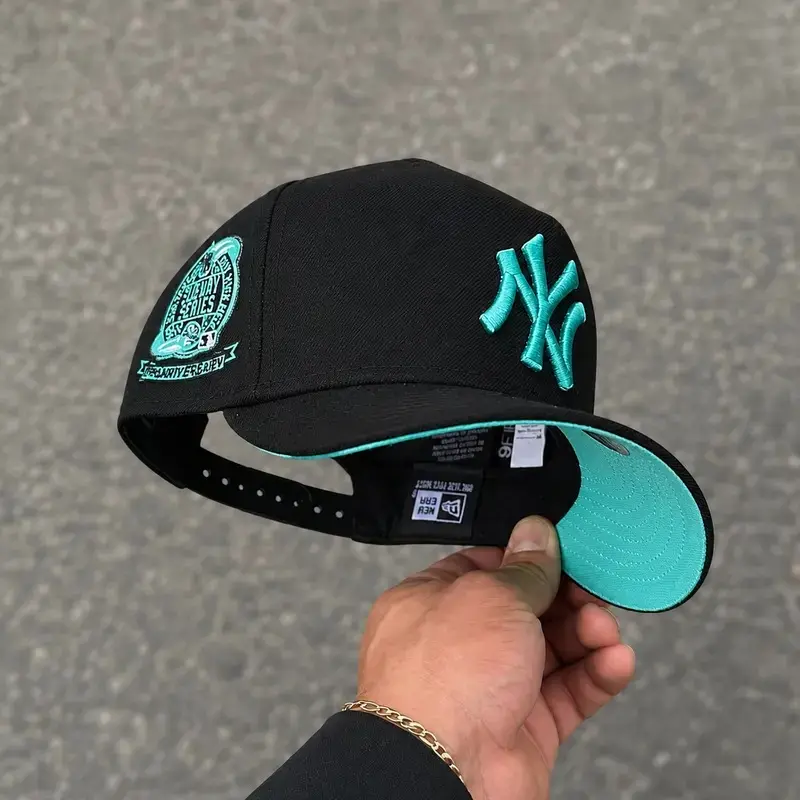 Black Green New Era MLB NY Yankees x LA Dodgers Baseball Cap – 9FORTY Fitted Snapback Hat for Men Women, Adjustable Streetwear Sombrero, Curved Brim Trucker Design, Retro Vintage Sports Fashion, Trending US 2026