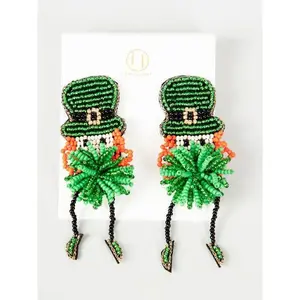 Green Leprechaun Earring