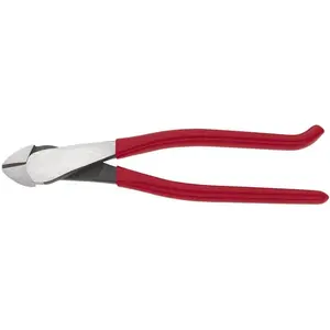 D248-9ST Diagonal Cutting Pliers, Made in USA, Ironworker's Diagonal Cutters with High Leverage Design, Works as Rebar Cutter and Rebar Bender, 9-Inch