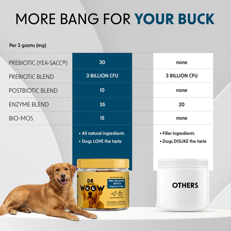 Probiotic Chews for Dogs – Gas, Bloating & Digestion Support | Dr Woow