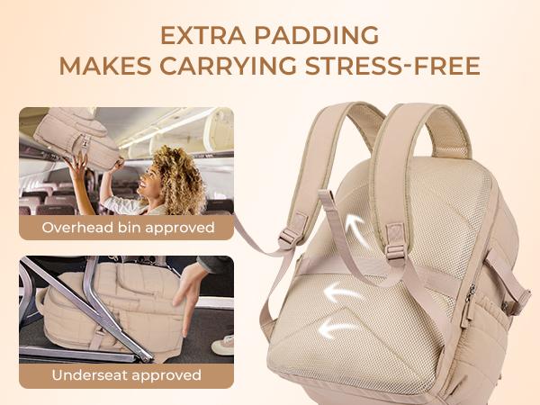 CLUCI HolidayHaul HolidayHaul New Collection School Backpack Puffer Backpack 17.3 Inch Laptop Backpack for Women, Anti Theft Travel Backpack, Puffer Quilted Work, Water Resistant College Bookbag, Carry on Bckpack