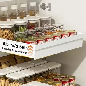 Space-Saving Sliding Drawer Tray, Easy Setup Kitchen Bathroom Sink Cabinet Door Drawer Area Organizer, Compact Design Durable Structure