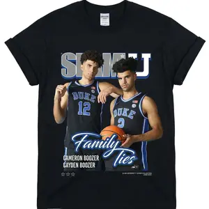 [FreeShip] Cameron & Cayden Boozer Family Ties Tee - Premium Cotton SLAM Graphic Shirt - Ultimate Duke Fan Game Day Outfit U33