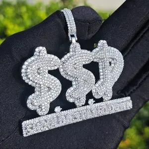 New English Letter Pendant Full of Diamond Zircon Personalized Versatile Hip Hop Accessory for Men and Women Gold Plated Flower Cross Necklace Stainless Steel Dog Tag Light Luxury Ear Clip Set Customizable Cuban Link Bracelet Zirconia Stone Initial