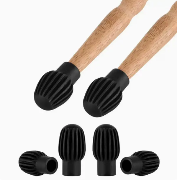 Drumstick Tip Covers, Rubber Practice Mutes for Standard Drumsticks, Noise-Reducing Drumstick Protectors for Acoustic and Electronic Drums